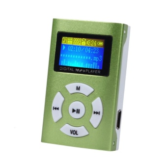 Gambar USB Mini MP3 Player LCD Screen Support 32GB Micro SD TF Card Green  intl