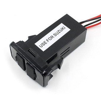 Gambar USB port kontrol mobil ganda cepat charger adaptor 5 V 2.1 ampuntuk Suzuki