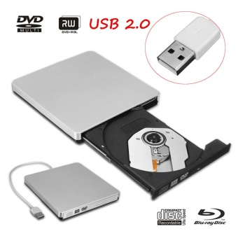 Gambar USB2.0 External DVD ROM Player Reader Combo CD RW Burner Drive for PC Mac Laptop   intl