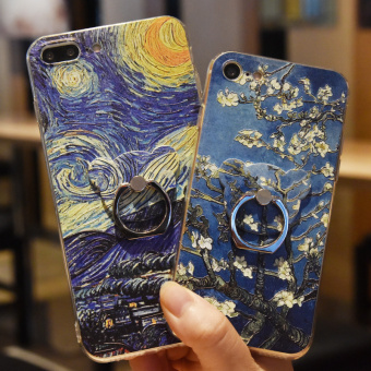 Gambar Van Gogh IPhone7 7 Plus I5SE Transparan Apple ID Baru Sangat Tipis Casing HP