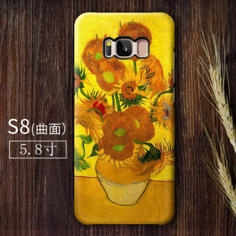 Gambar Van Gogh s8 s8plus sastra matte cangkang keras menjatuhkan resistensi shell telepon
