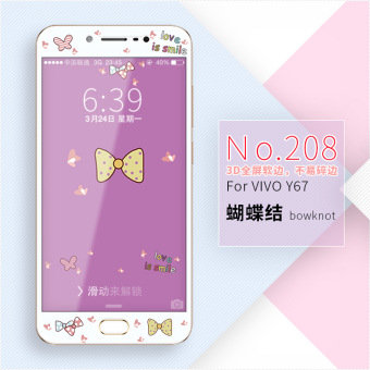 Gambar Viviy67 layar penuh cetakan warna kaca pelindung layar pelindung layar