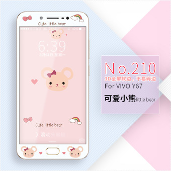 Gambar Viviy67 layar penuh cetakan warna kaca pelindung layar pelindung layar