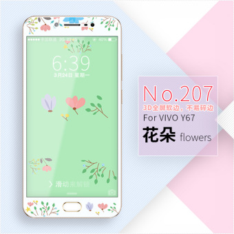 Gambar Viviy67 layar penuh cetakan warna kaca pelindung layar pelindung layar