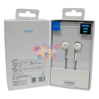 Vivo Handsfree Vivo V5 V5s V5 plus Y53 XE680 Original 100% New Headset Vivo Bisa Untuk Brand Handphone Android Selain Vivo Jack 3.5m - White