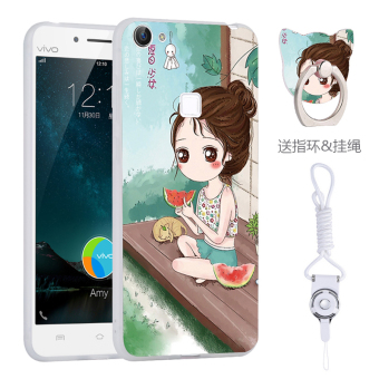 Gambar Vivo vivox6s x6plus x6 semua termasuk lanyard merek populer matte shell telepon lengan silikon