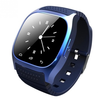 Gambar Waterproof Bluetooth Smart Watch Smartwatch With LED AlitmeterMusic Player Pedometer for Mobile Phone smartphone (Blue)   intl