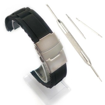 Gambar Waterproof Silicone Rubber Watch Wristwatch Strap Band + Tool 20mm22mm 24mm   intl