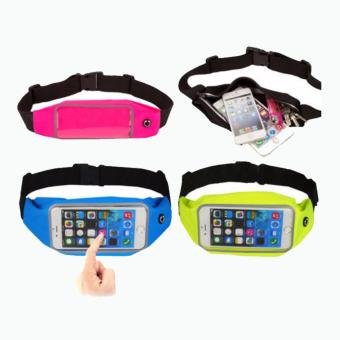 Waterproof Sport Waist Bag for Handphone Android for Oppo R9S- Biru