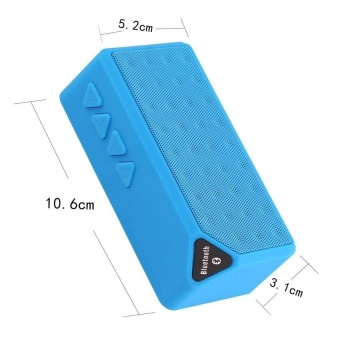 Gambar weizhe Wireless Boombox Stereo Bluetooth SpeakerforMobilePhone Tablet PC. Blue   intl