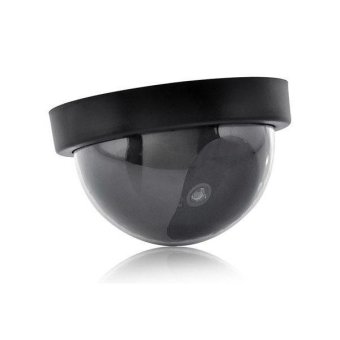 Whiz Dummy CCTV LED Light Replica Dome CCTV - Black
