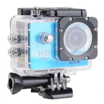 Wifi Action Digital Camera 12Mp Full Hd 1080P 30Fps 2.0Inch Lcd Diving 30M Waterproof Sport Dv (Blue) - intl  