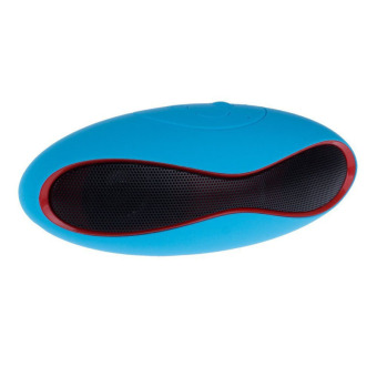 Gambar Wireless Bluetooth Speaker Protable Rugby Music Sound Box Subwoofer Loudspeakers TF AUX USB FM Radio (Blue)?