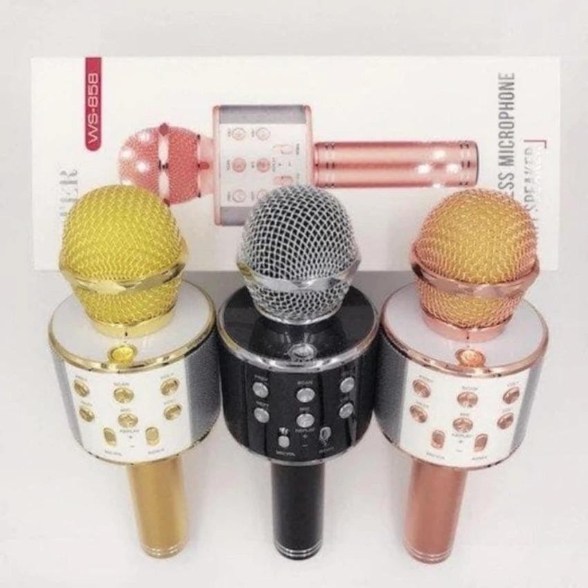 Wster Original Mic Bluetooth Wireless Karaoke Smule Microphon Ws-858 Random Colour