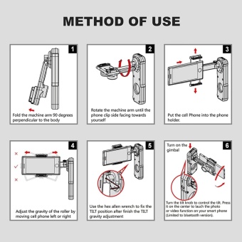 X-CAM Handheld Gimbal Folding Stabilizer Phone Holder withAdjustable angle 2 Axis for mobile Phone Smartphone iPhone, SamsungGalaxy and more - intl