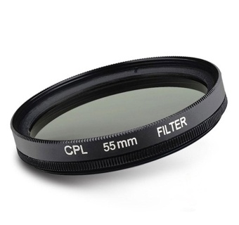 Gambar xaqiwe Black Universal Aluminum Alloy 55mm Circular PolarizerFilter Polarizing CPL Filter for SLR Camera Lens   intl