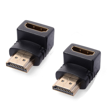 Xcellent Global. 2 Pack Kecepatan Tinggi 90 Derajat Sudut Siku HDMI Laki-laki Ke Perempuan Adaptor Skrup Extender Berlapis Emas M-AV004 - International September 2018 - 2 Xcellent Global. 2 Pack kecepatan tinggi 90 derajat sudut siku HDMI laki-laki ke perempuan adaptor skrup Extender berlapis emas M-AV004 - International - 2