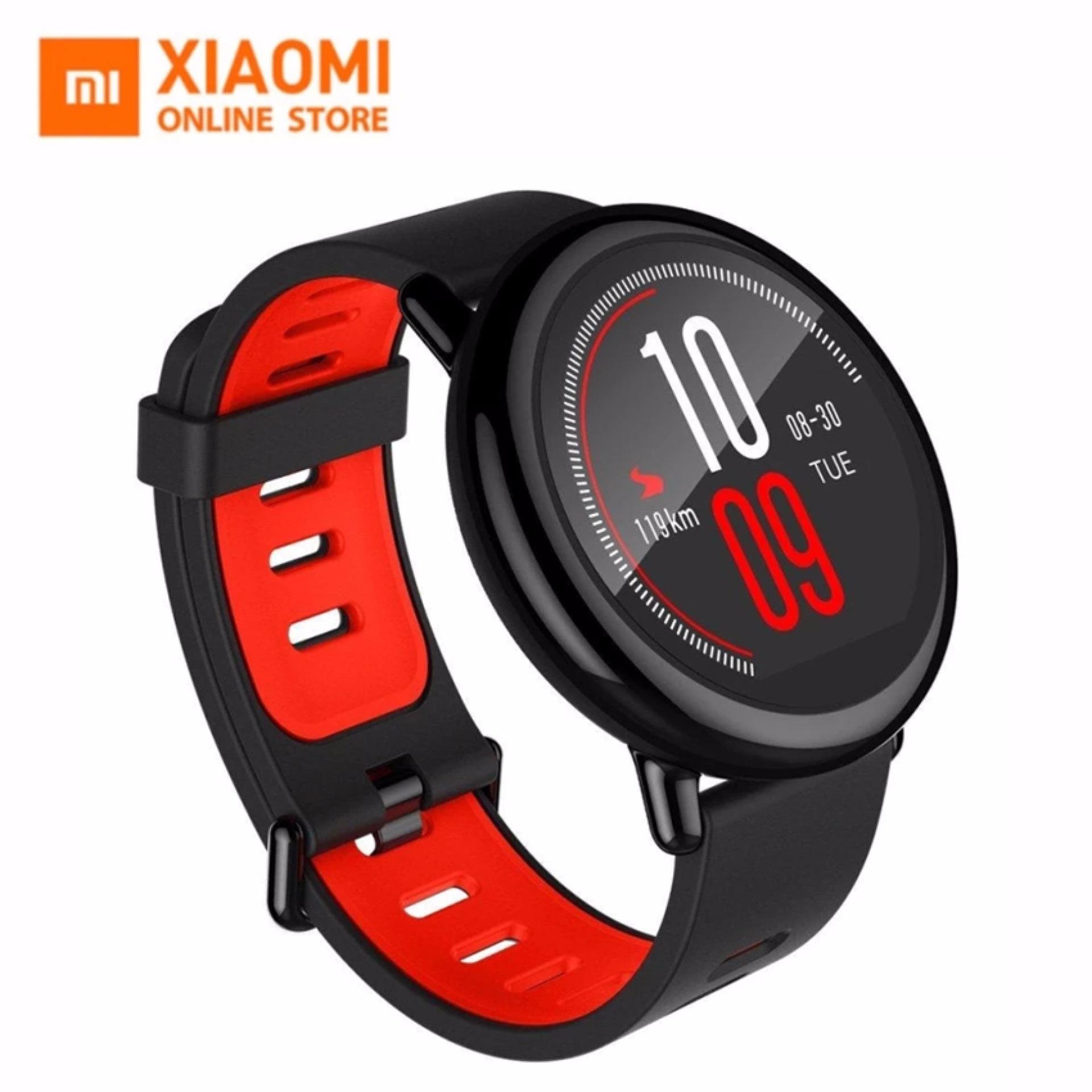 Xiaomi Amazfit Smartwatch International Version with GPS and Heart Rate Sensor - 100% English Version - Hitam
