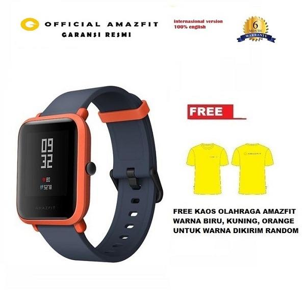 Xiaomi Huami AMAZFIT Bip International Version - Orange FREE Kaos Olahraga Amazfit