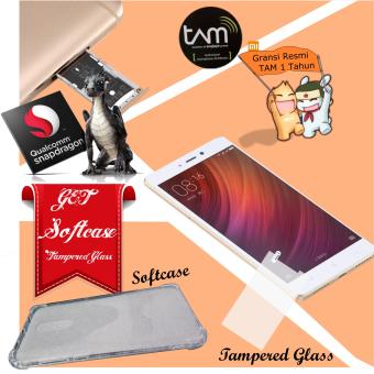 Xiaomi redmi note 4 Gold, 3/32gb, Fingerprint, Snapdragon 625, garansi resmi TAM, free Silicone,+ premium temperd Glass  