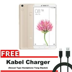 Xiaomi Xioami Xiomi Mi Max / Prime Tempered Glass Screen Protector 0.32mm - Anti Crash Film + Gratis Free Kabel Data Charger - Bening Transparan