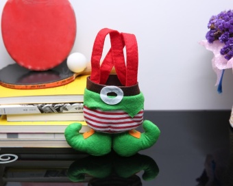 Gambar XUNMEI Christmas Gift Candy Bag Santa Elf Socks Stocking FillerPants Treat Bags Home Xmas Holiday Party Decorations, 8.7x4.7inch  intl
