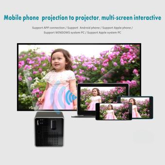 Gambar YBC Mini Cube DLP LED Projector HD Video Projector With WIFI for Sharing Vid   intl