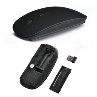 YBC Wireless Mouse 2.4G Receiver Ultra-thin Mouse Komputer - Hitam Maret 2019 - 2 YBC Wireless Mouse 2.4G Receiver Ultra-thin Mouse Komputer - Hitam - 2