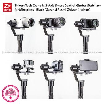 Zhiyun Tech Crane M 3-Axis Smart Control Gimbal Stabilizer for Mirrorless Canon Nikon Sony Fujifilm Panasonic GoPro Brica (Garansi Resmi Zhiyun 1 tahun)