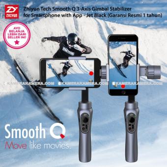 Zhiyun Tech Smooth Q 3-Axis Gimbal Stabilizer for Smartphone with App - Jet Black (Garansi Resmi Zhiyun Indonesia 1 tahun)