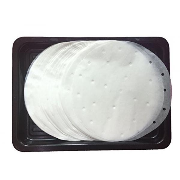 100 Sheets Premium Perforated Parchment Round Bamboo Steamer Non-stick Paper Liners 9 inch for Air Fryer Baking Paper Liners - intl