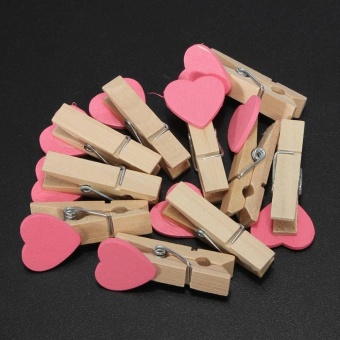 30 Pcs Fashion Heart Shape Clips Wooden Craft Photos Paper PinClothespin Postcard Clip - Intl Mei 2018 - 4 30 Pcs Fashion Heart Shape Clips Wooden Craft Photos Paper PinClothespin Postcard Clip - intl - 4