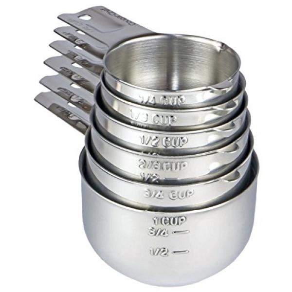 6 Piece Stainless Steel Mengukur Cup Set Oleh Cougar Chef-Stackable Measuring Set untuk Pengukuran Yang Akurat Kering dan Bahan Cair untuk Memasak dan Memanggang