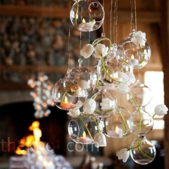 8 PCS/Lot 80MM Hanging Tealight Holder Glass Globes TerrariumWedding Candle Holder Candlestick - Intl Juni 2019 - 5 8 PCS/Lot 80MM Hanging Tealight Holder Glass Globes TerrariumWedding Candle Holder Candlestick - intl - 5