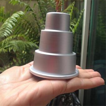 Ai Home DIY Mini 3-tier Cupcake Pudding Chocolate Cake Mold Mould Baking Pan (Silver) - Intl Juli 2019 - 5 Ai Home DIY Mini 3-tier Cupcake Pudding Chocolate Cake Mold Mould Baking Pan (Silver) - intl - 5