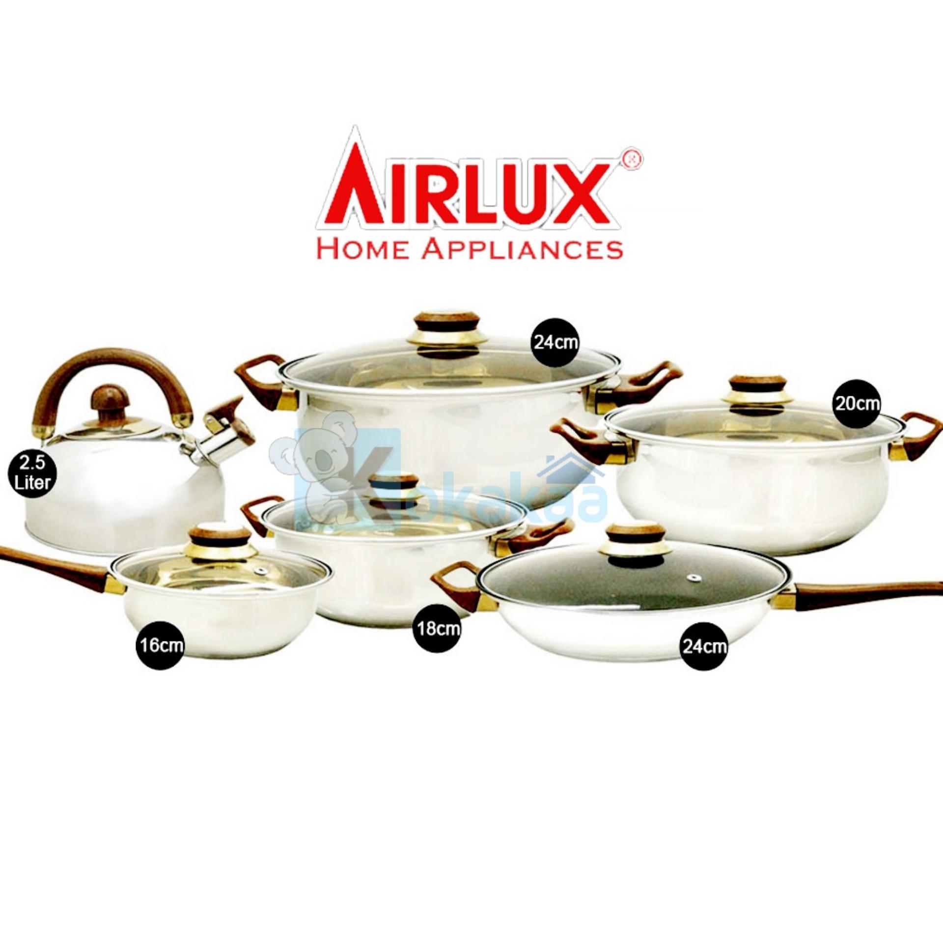 jual beli airlux panci set cookware stainless set lengkap jual beli airlux panci set cookware stainless set lengkap