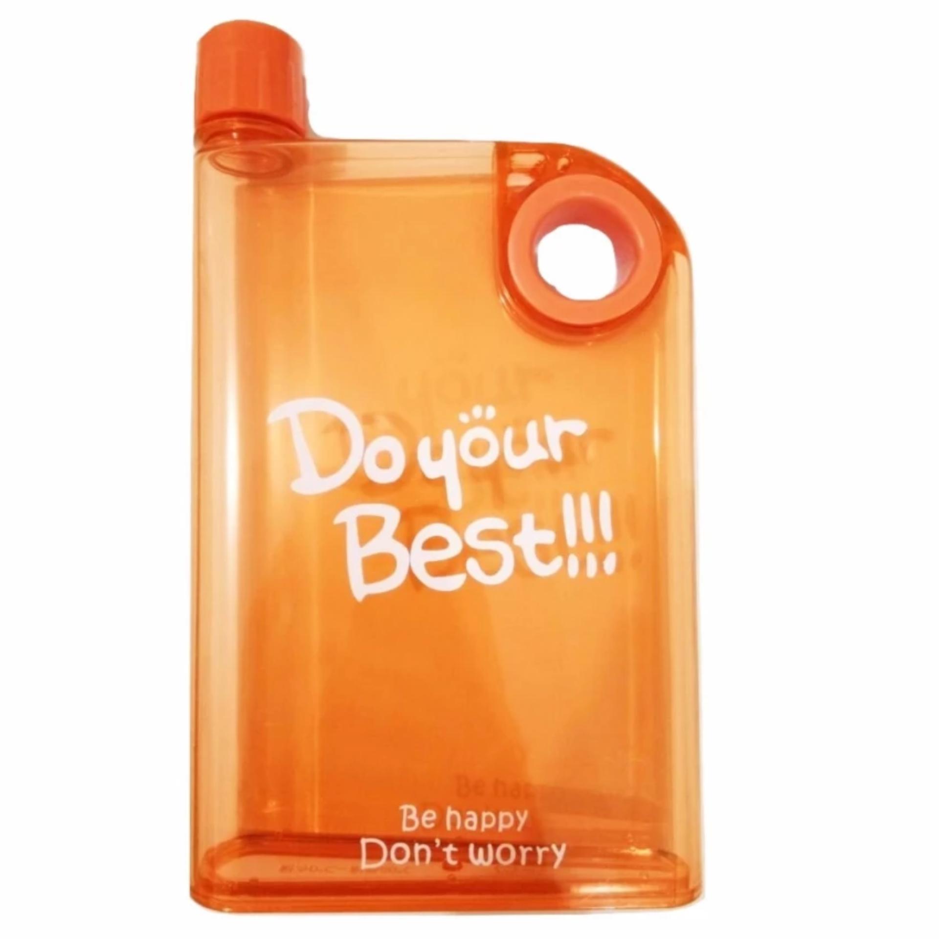 ANGEL Memo Bottle Botol Minum Do Your Best Flat 380ml - Orange