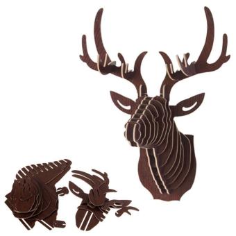 BolehDeals 3D Model Rusa Kayu Hiasan Dinding Patung Kepala Hewanliar - Kenari - Internasional Mei 2019 - 4 BolehDeals 3D Model rusa kayu hiasan dinding patung kepala hewanliar - kenari - Internasional - 4