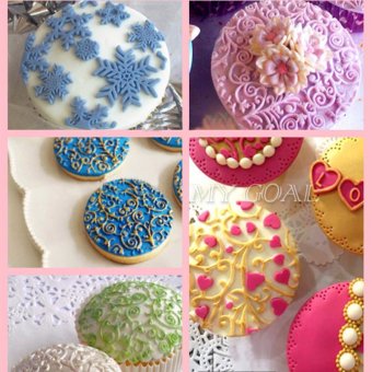 BolehDeals Fondant Silikon Cetakan Renda Alas Embosser SugarcraftCetakan Alat Dekorasi Kue Juli 2019 - 2 BolehDeals Fondant Silikon Cetakan Renda Alas Embosser SugarcraftCetakan Alat Dekorasi Kue - 2