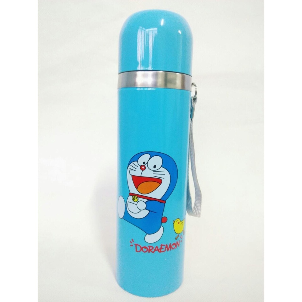 Botol Minum Termos Air Karakter Stainless Steel 500 ml New Model - Babamu - Biru