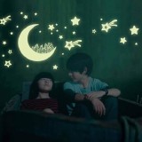 Cartoon Moon Star City Glow In Dark Luminous Fluorescen Wall DecalSticker Decor - Intl Mei 2018 - 3 Cartoon Moon Star City Glow In Dark Luminous Fluorescen Wall DecalSticker Decor - intl - 3