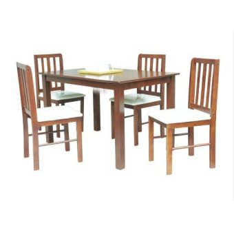 Decoku Holly Dining Set 1 Meja Makan 4 Kursi Makan Kayu 