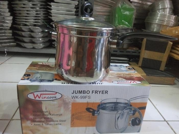 Deep Fryer Jumbo Wincook Panci Penggorengan Stainless Kaca Bagus Murah