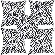 Eolins 5 Sarung Bantal Sofa Loreng Zebra JSPS049 Hitam Putih
