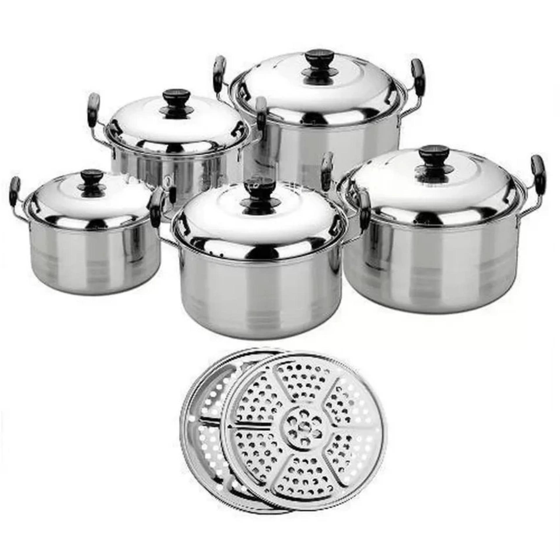 erlaris!! PANCI KINGKO SET ISI 5 TUTUP KACA STAINLESS