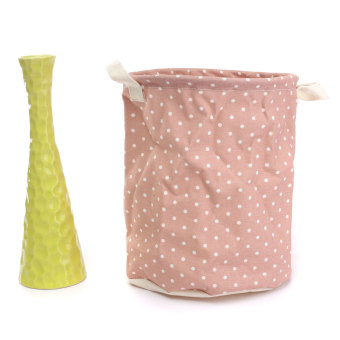 Foldable Cotton Linen Washing Clothes Laundry Basket Sorter Bag Hamper Storage Pink - Intl Juni 2019 - 4 Foldable Cotton Linen Washing Clothes Laundry Basket Sorter Bag Hamper Storage Pink - Intl - 4