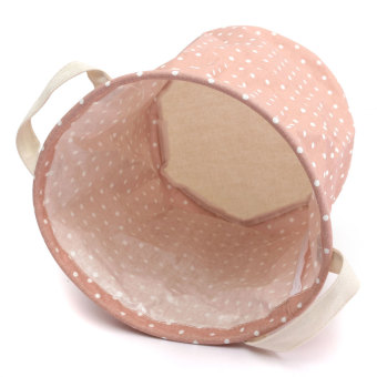 Foldable Cotton Linen Washing Clothes Laundry Basket Sorter Bag Hamper Storage Pink - Intl Juni 2019 - 3 Foldable Cotton Linen Washing Clothes Laundry Basket Sorter Bag Hamper Storage Pink - Intl - 3