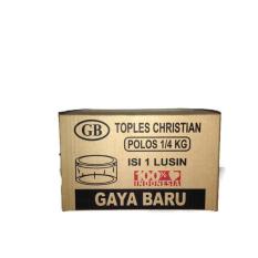 Gaya Baru Toples Christian Kue Kering Nastar Plastik Mika 250 Gram