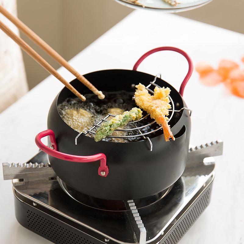 Gaya Jepang Penggorengan Lemorange Non-stick No Lampblack Besi Home Kitchen 16 Cm Ukuran Kecil Fryer Cooker- INTL