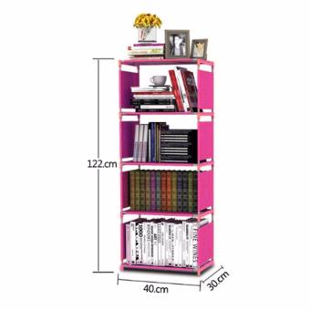 Godric Rak Buku Portable SINGLE / Lemari Serbaguna 4 Susun 50.5 X 30.5 X 144 CM - Pink Juni 2018 - 2 Godric Rak Buku Portable SINGLE / Lemari Serbaguna 4 Susun 50.5 x 30.5 x 144 CM - Pink - 2